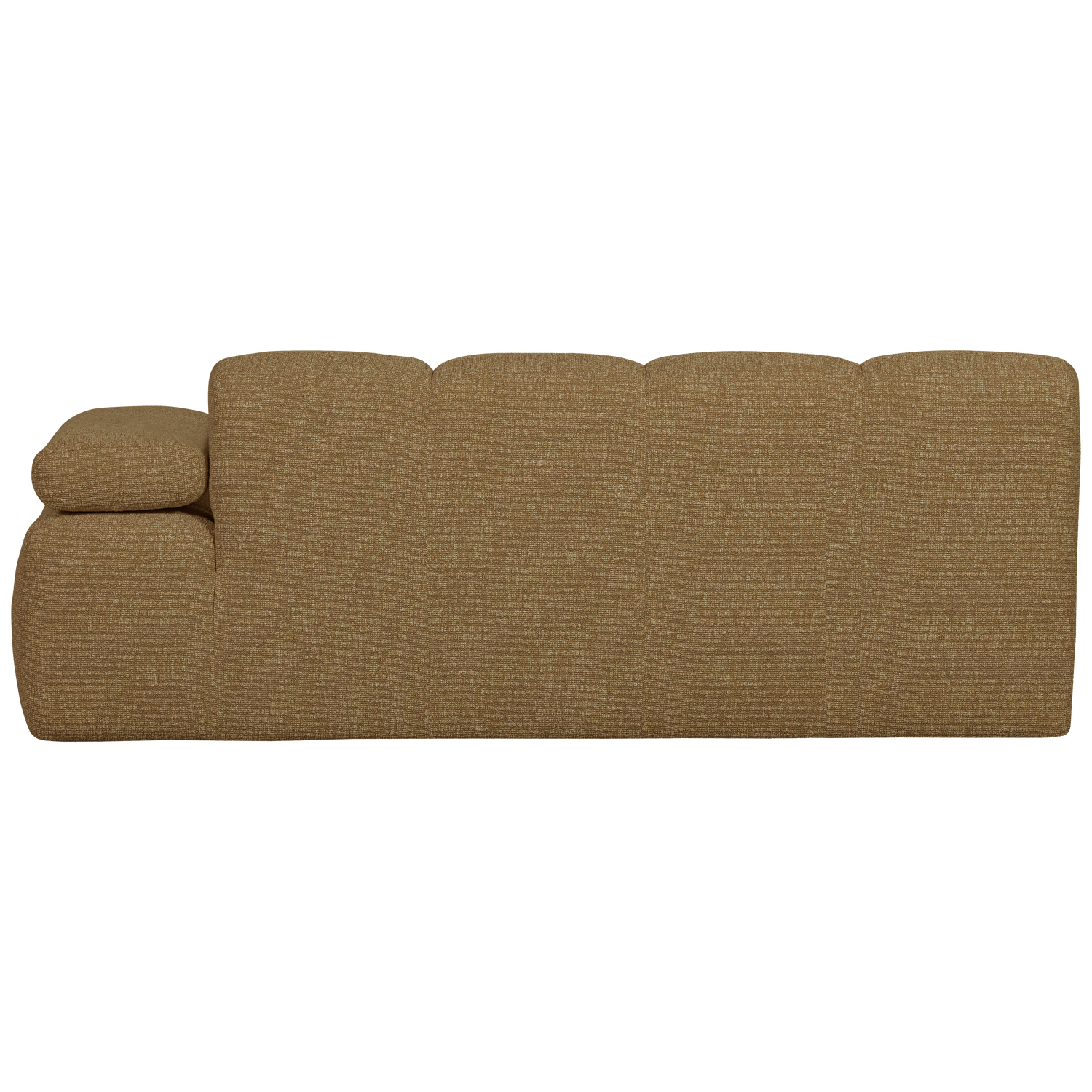 MOJO 2-seater element with right armrest, bouclé, Yellow/Brown Melange