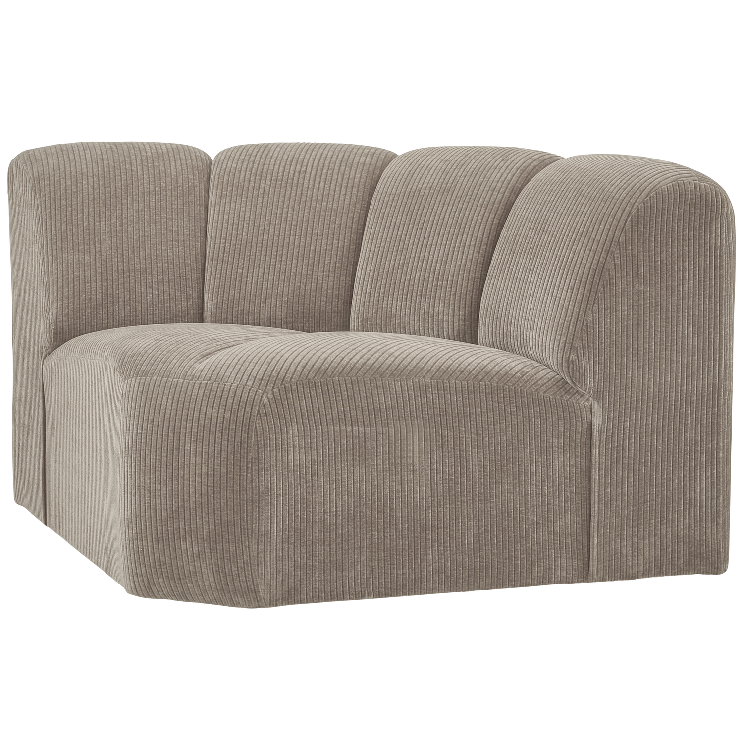 MOJO corner module, ribbed fabric, Dark Sand