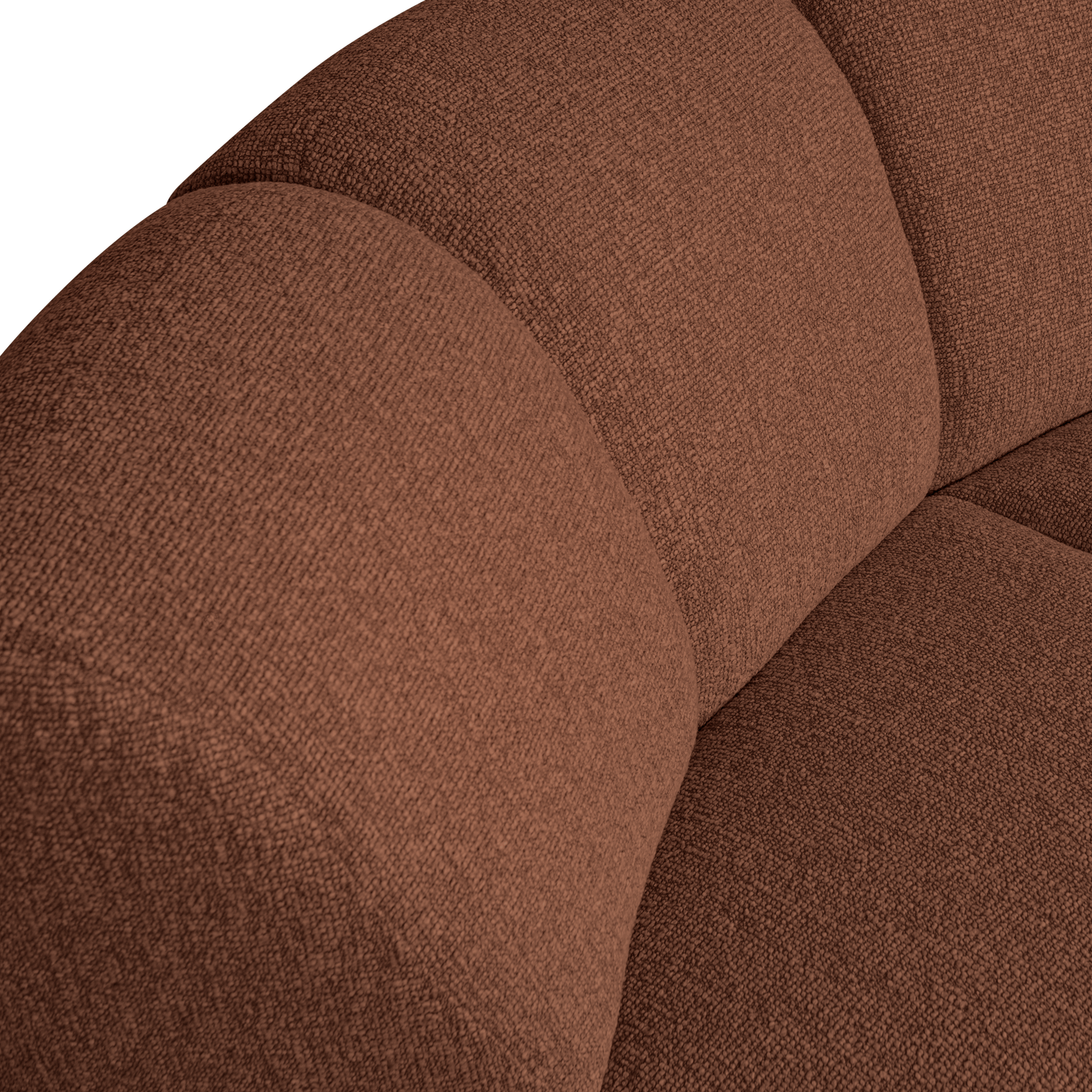Corner module MOJO, bouclé fabric, brownish mélange