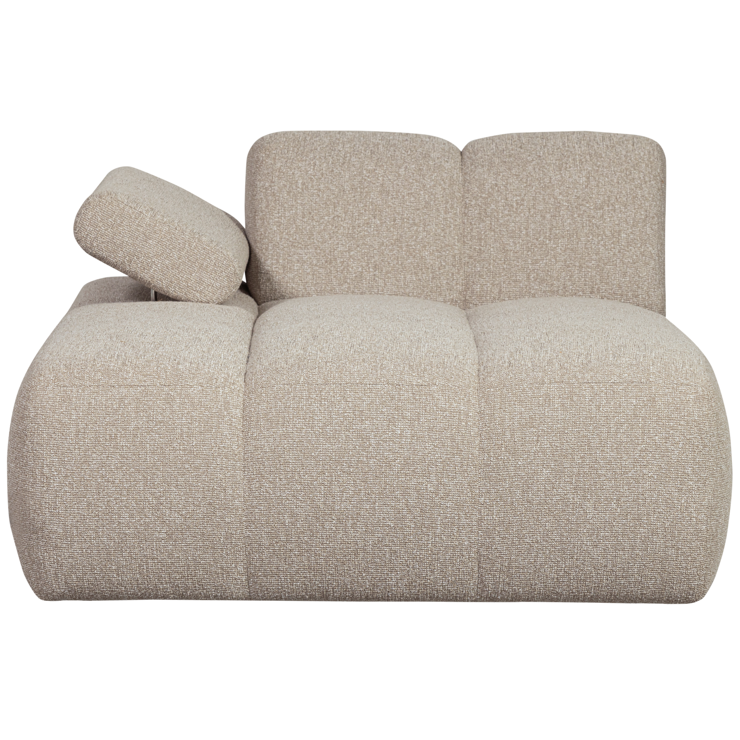 MOJO chaise longue element on the left, bouclé fabric, beige melange