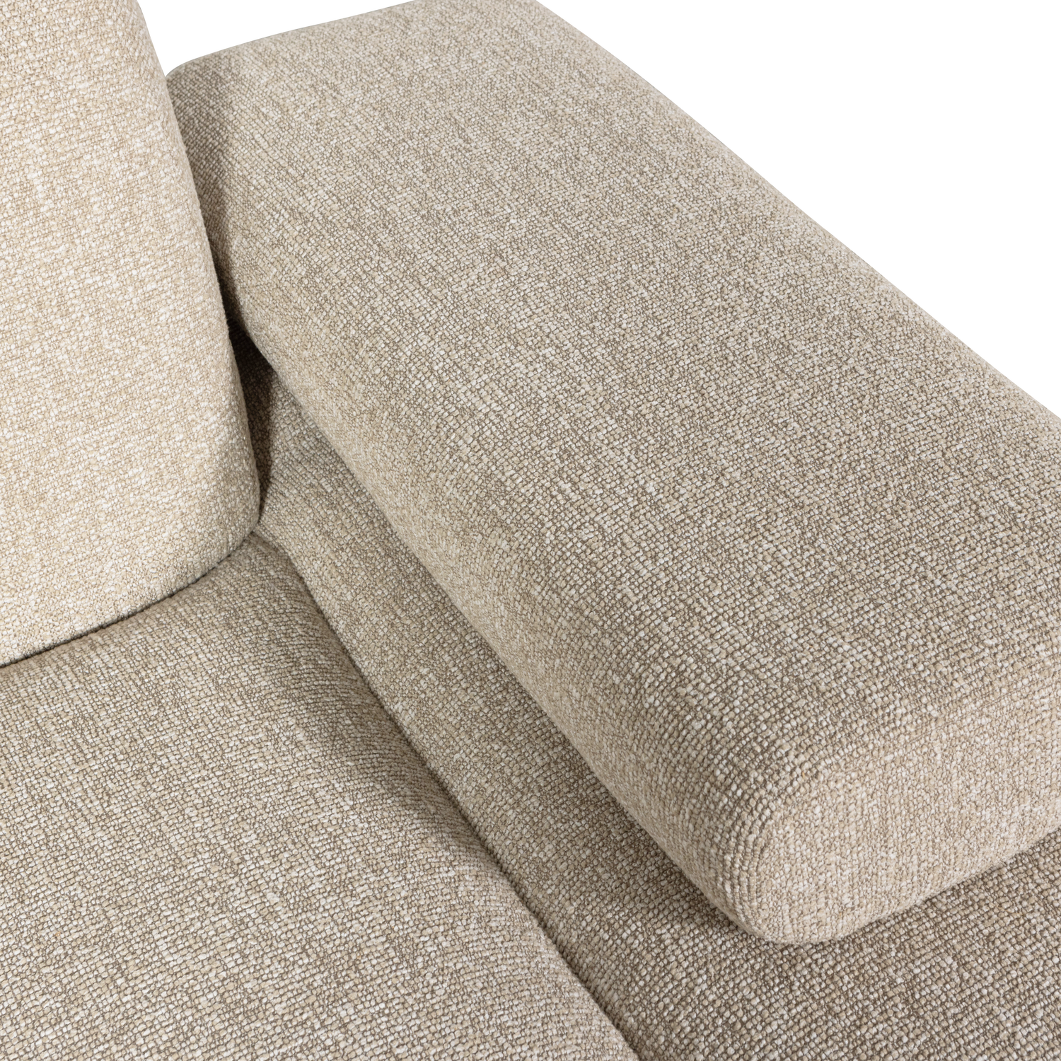 MOJO chaise longue element on the right, bouclé fabric, beige melange