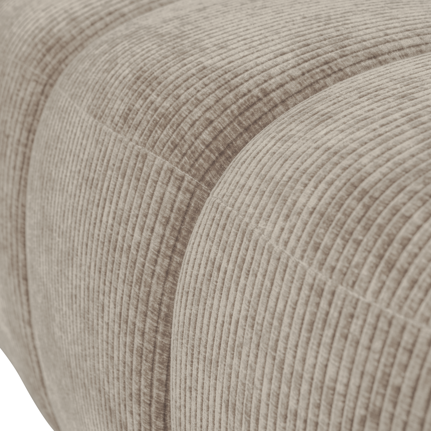 MOJO dining bench, striped fabric, honey color