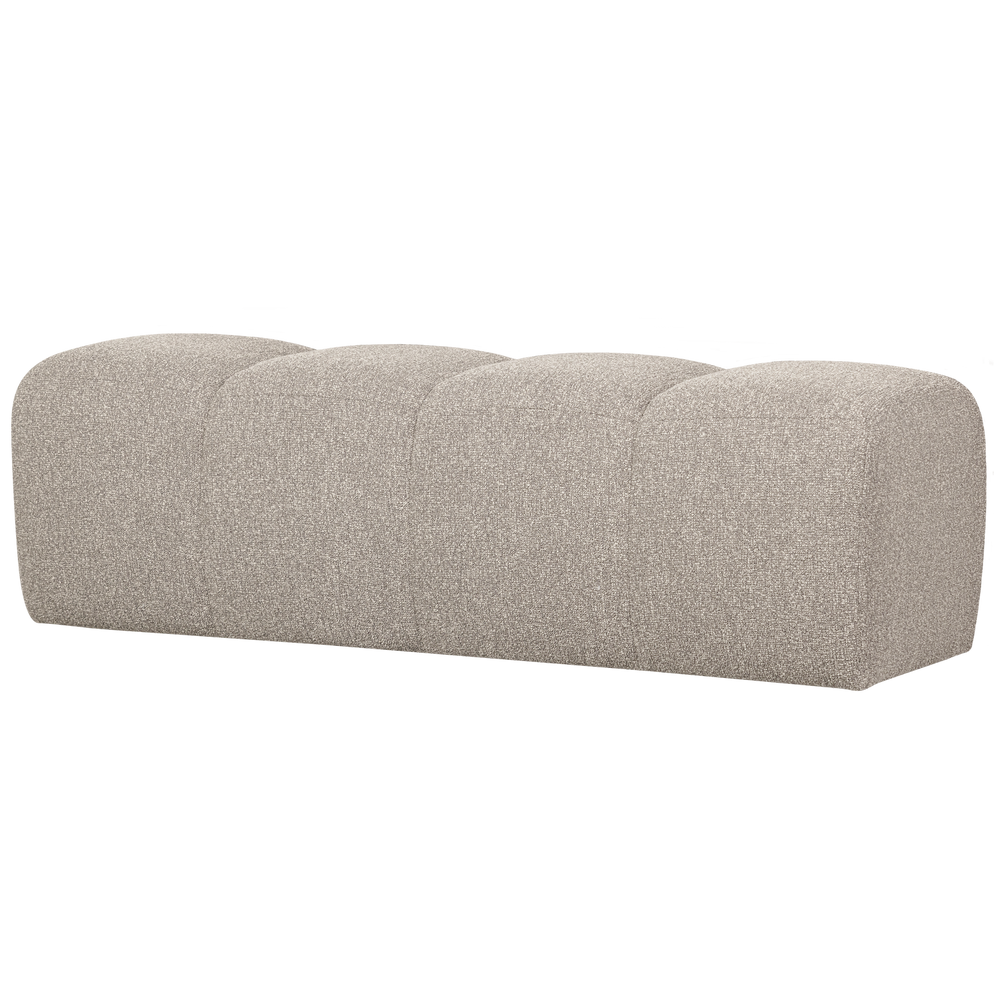 Valgomojo suoliukas MOJO 164cm, bouclé smėlio melanžas (be atlošo)
