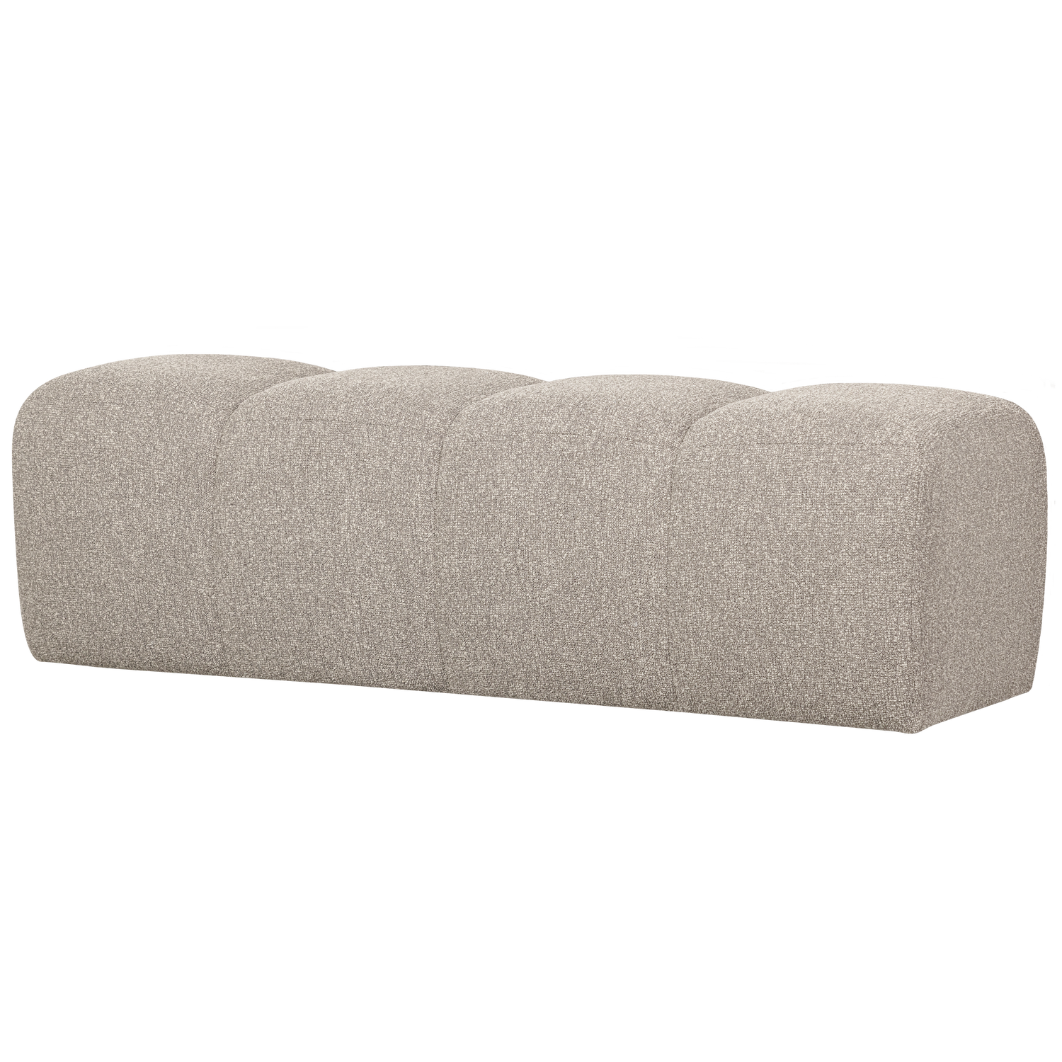 Valgomojo suoliukas MOJO 164cm, bouclé smėlio melanžas (be atlošo)