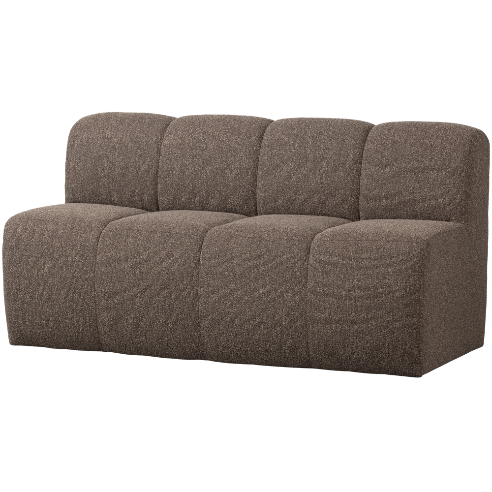 Valgomojo suoliukas su atlošu MOJO, bouclé audinys, geltonai rudas melanžas