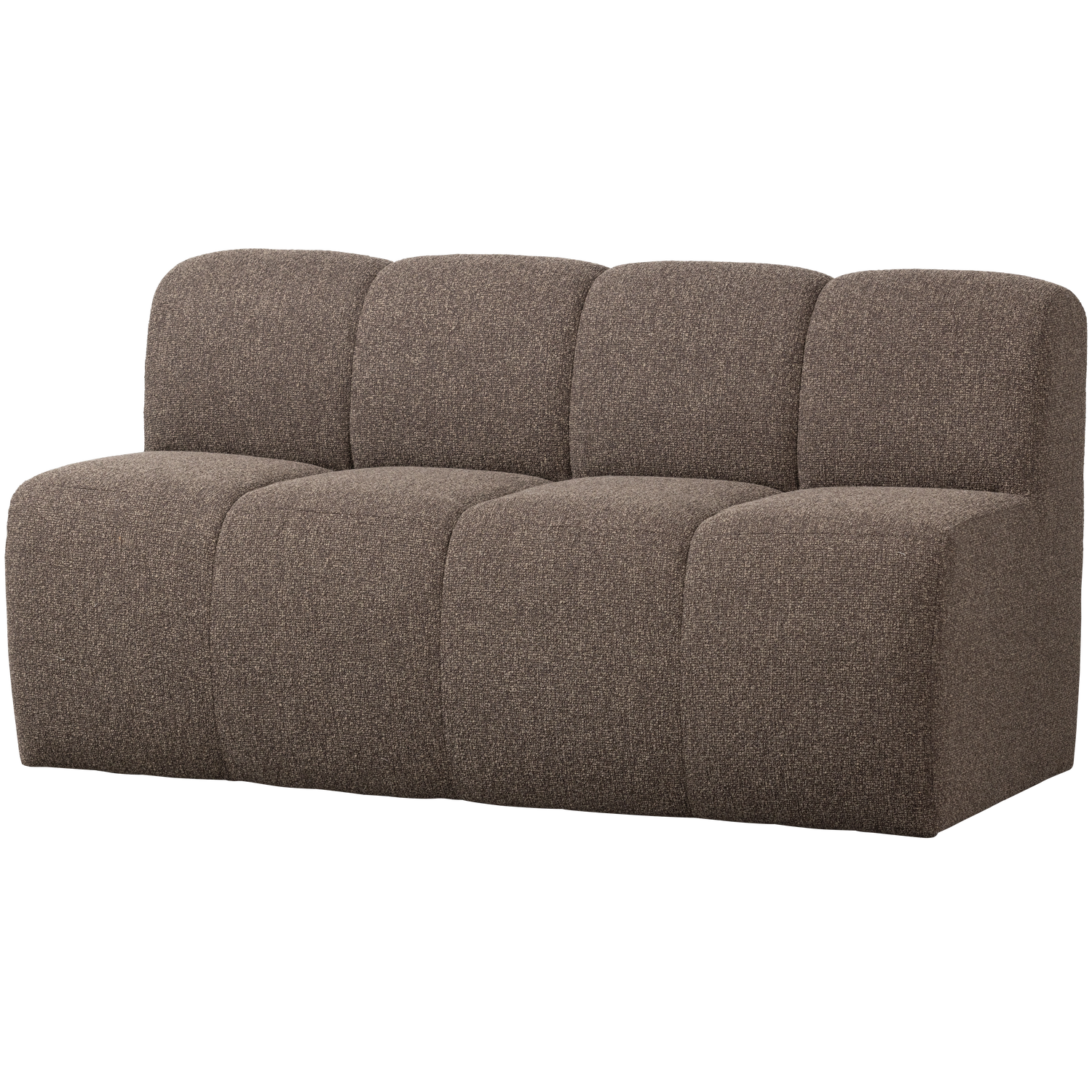 Valgomojo suoliukas su atlošu MOJO, bouclé audinys, geltonai rudas melanžas