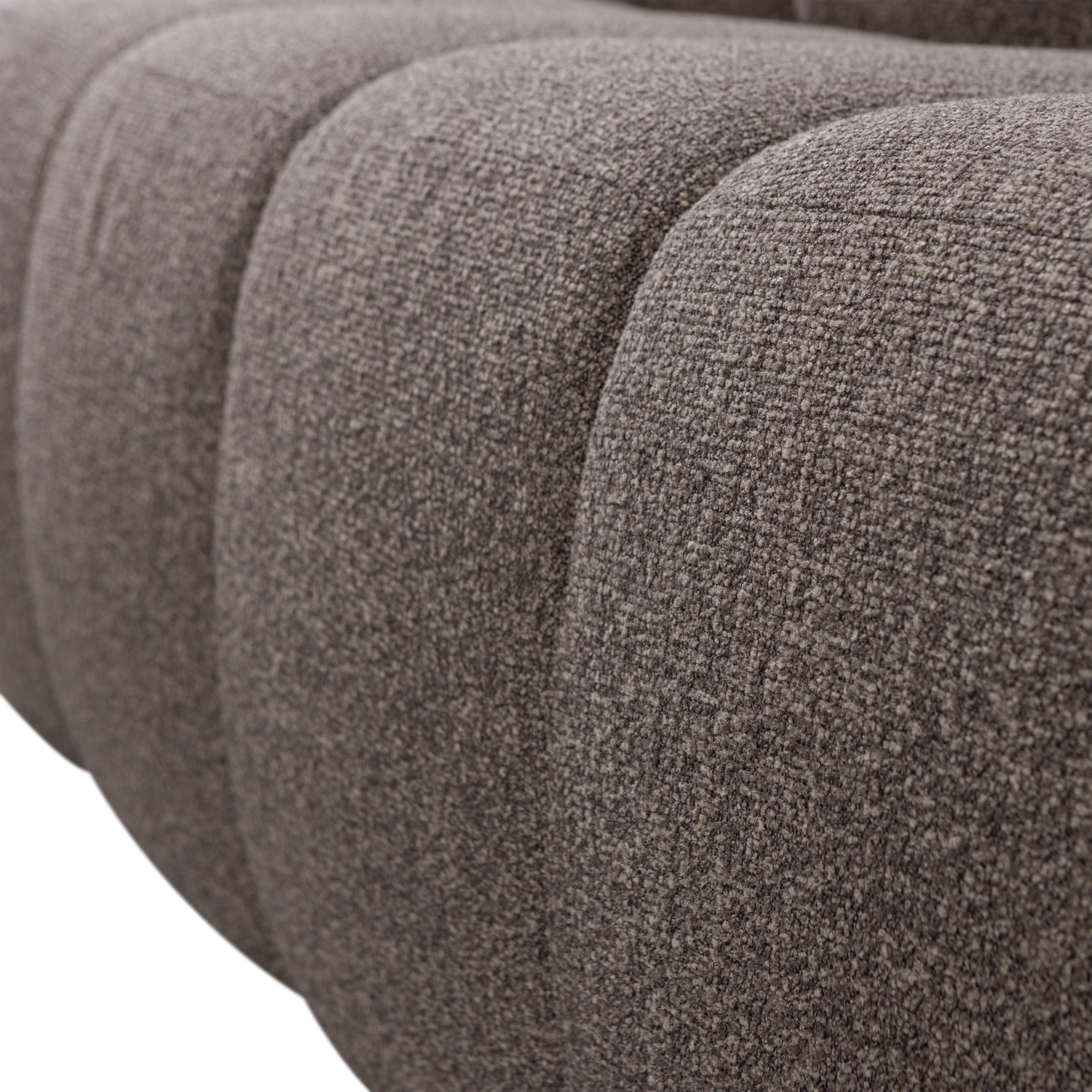 Valgomojo suoliukas su atlošu MOJO, bouclé audinys, geltonai rudas melanžas