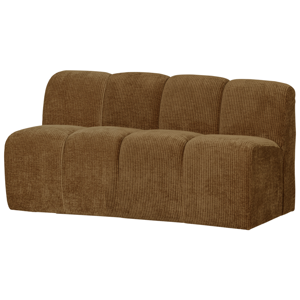 Fotelis MOJO, rifliuotas audinys, Brown