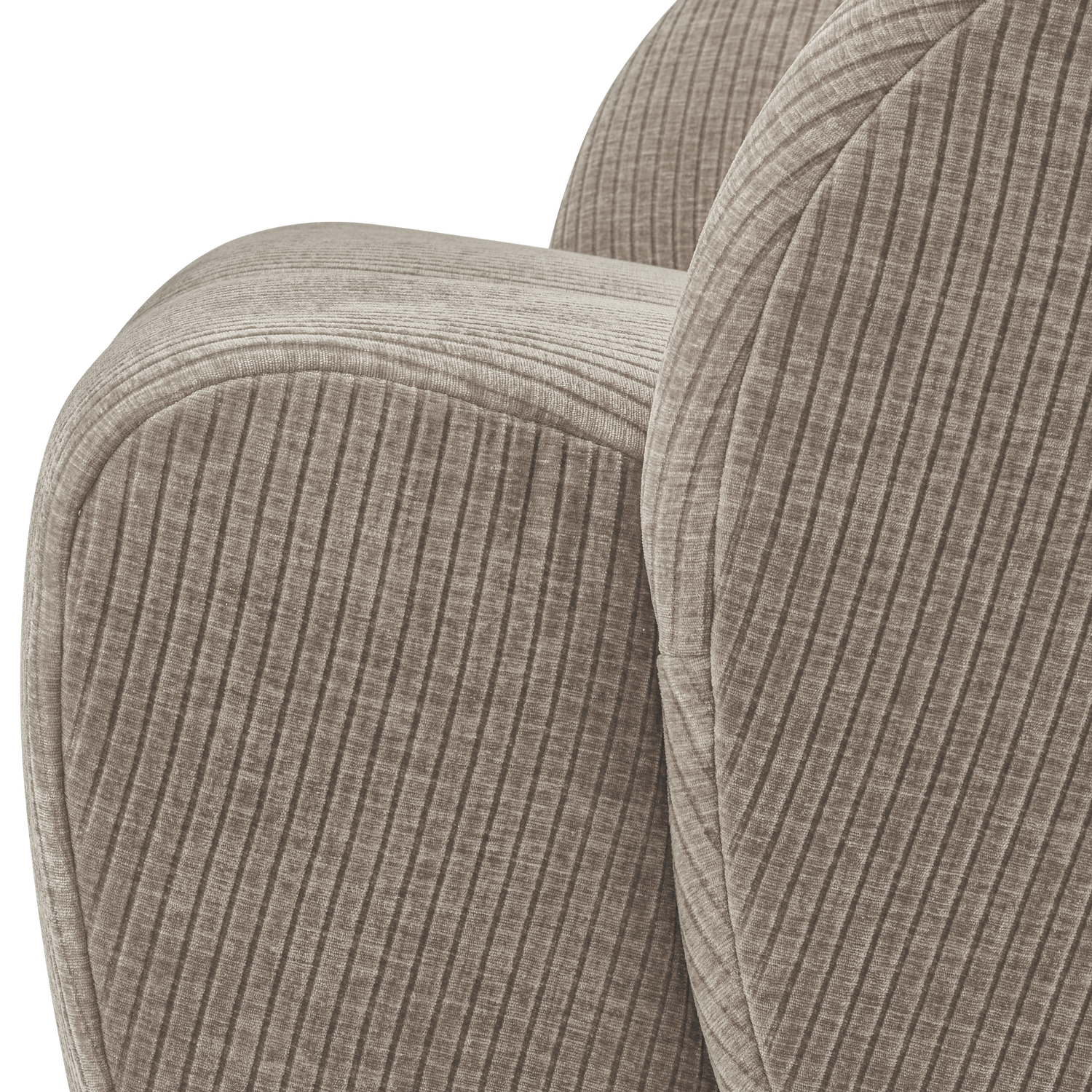 Fotelis MOJO, rifliuotas audinys, medaus geltonumo