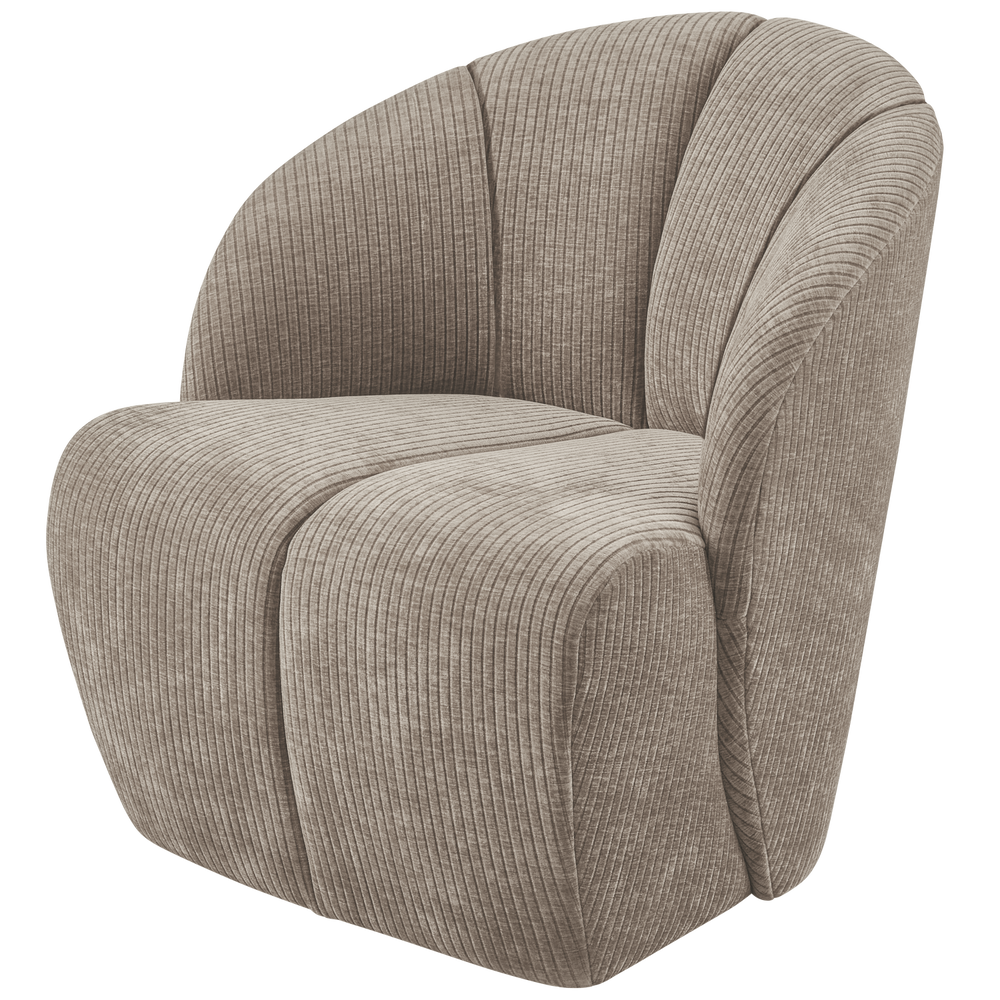 Armchair MOJO, ribbed fabric, honey yellow