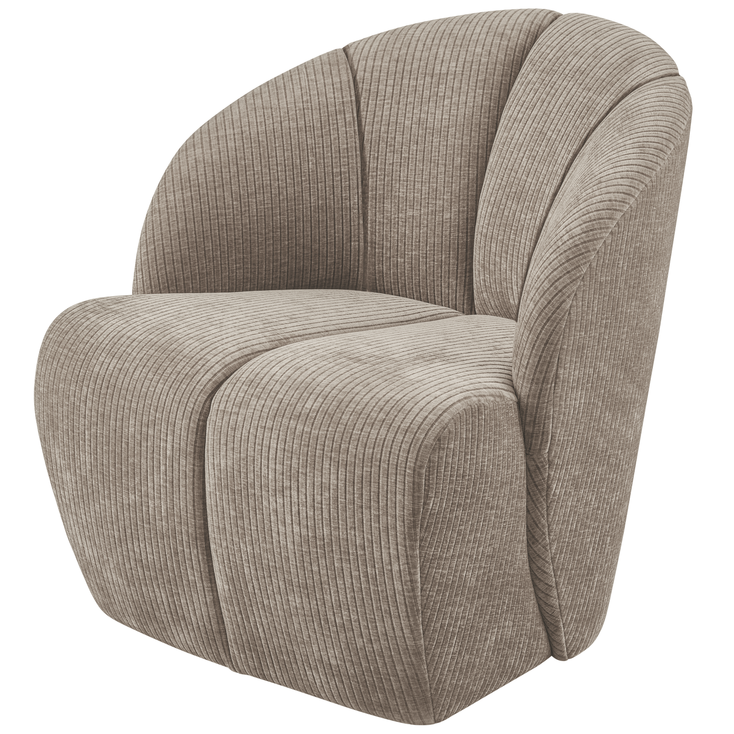 Fotelis MOJO, rifliuotas audinys, medaus geltonumo