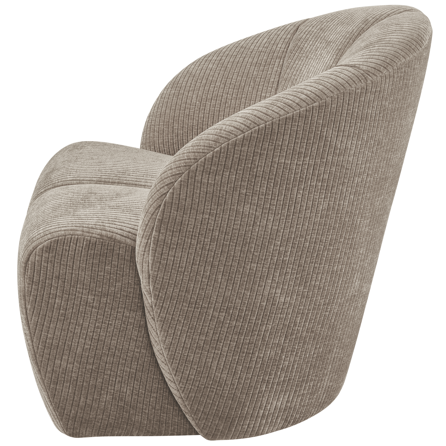 Fotelis MOJO, rifliuotas audinys, medaus geltonumo