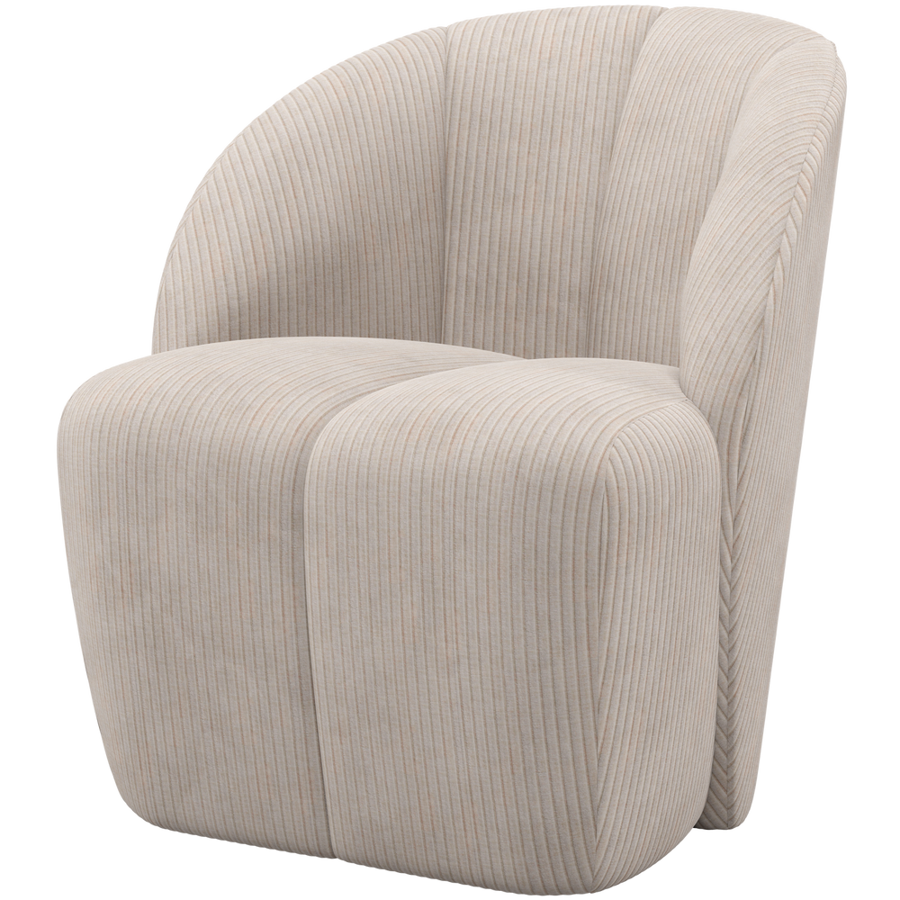 Sukamasis fotelis MOJO, reljefinės tekstūros, ecru spalvos