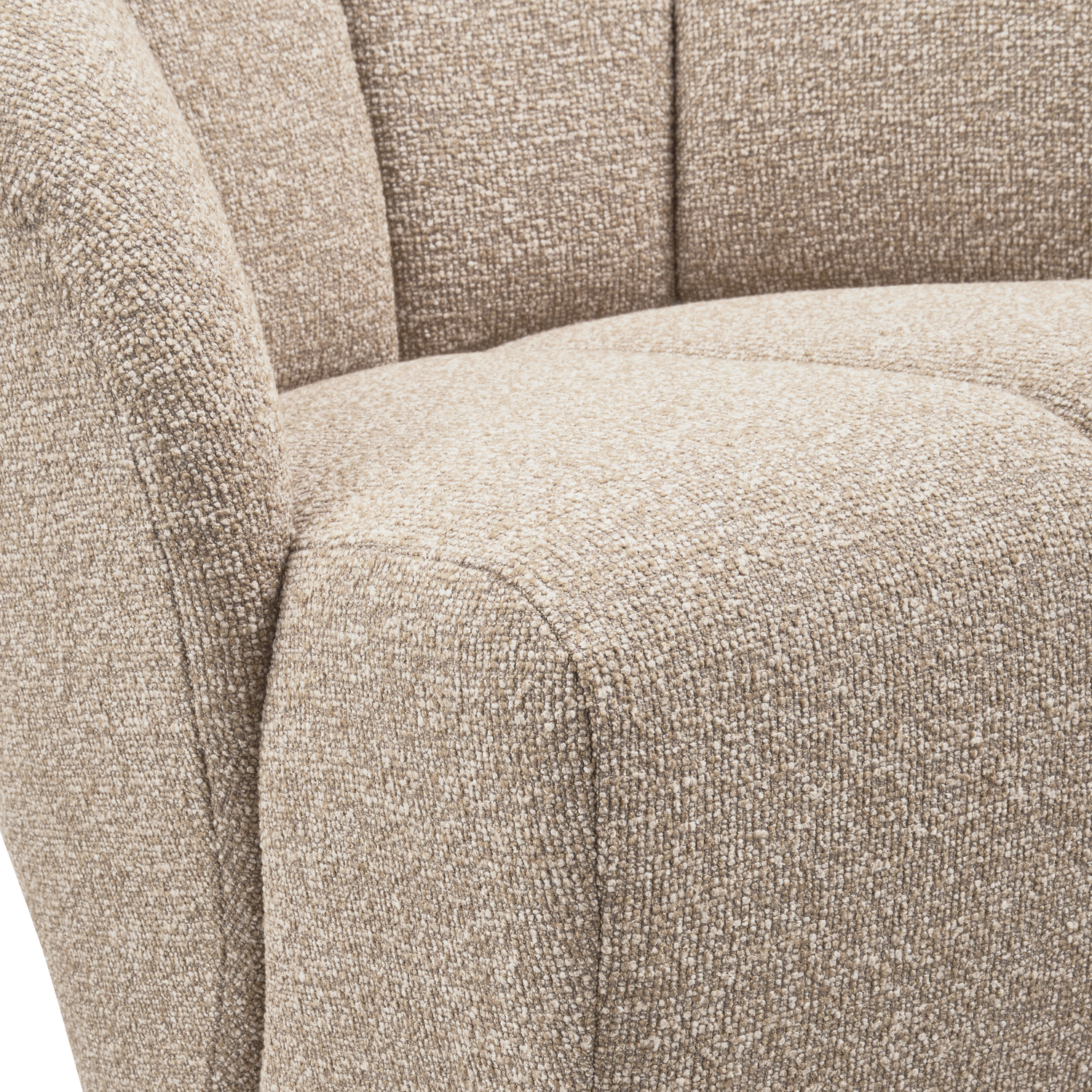 Fotelis MOJO, bouclé, beige spalvos