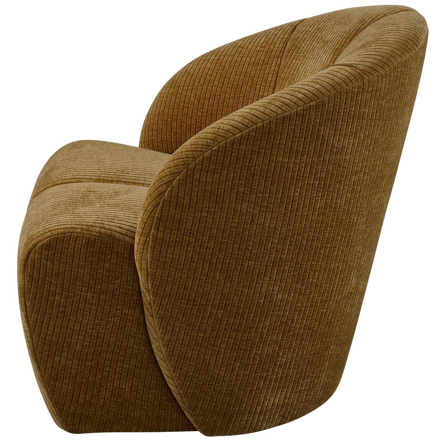 Fotelis MOJO, rumbuoto audinio medaus geltonas