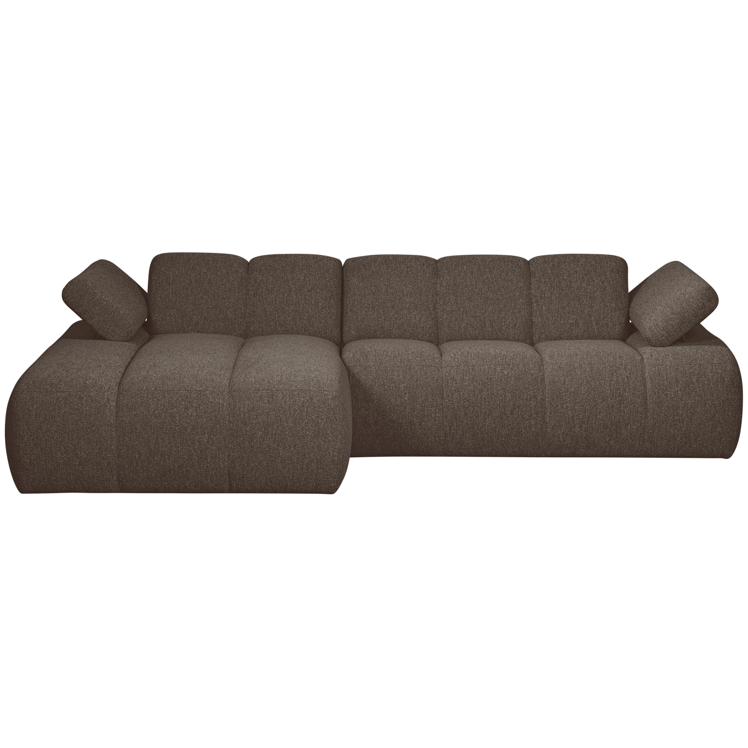 Kampinė sofa MOJO I, kairė, bouclé, rudos spalvos