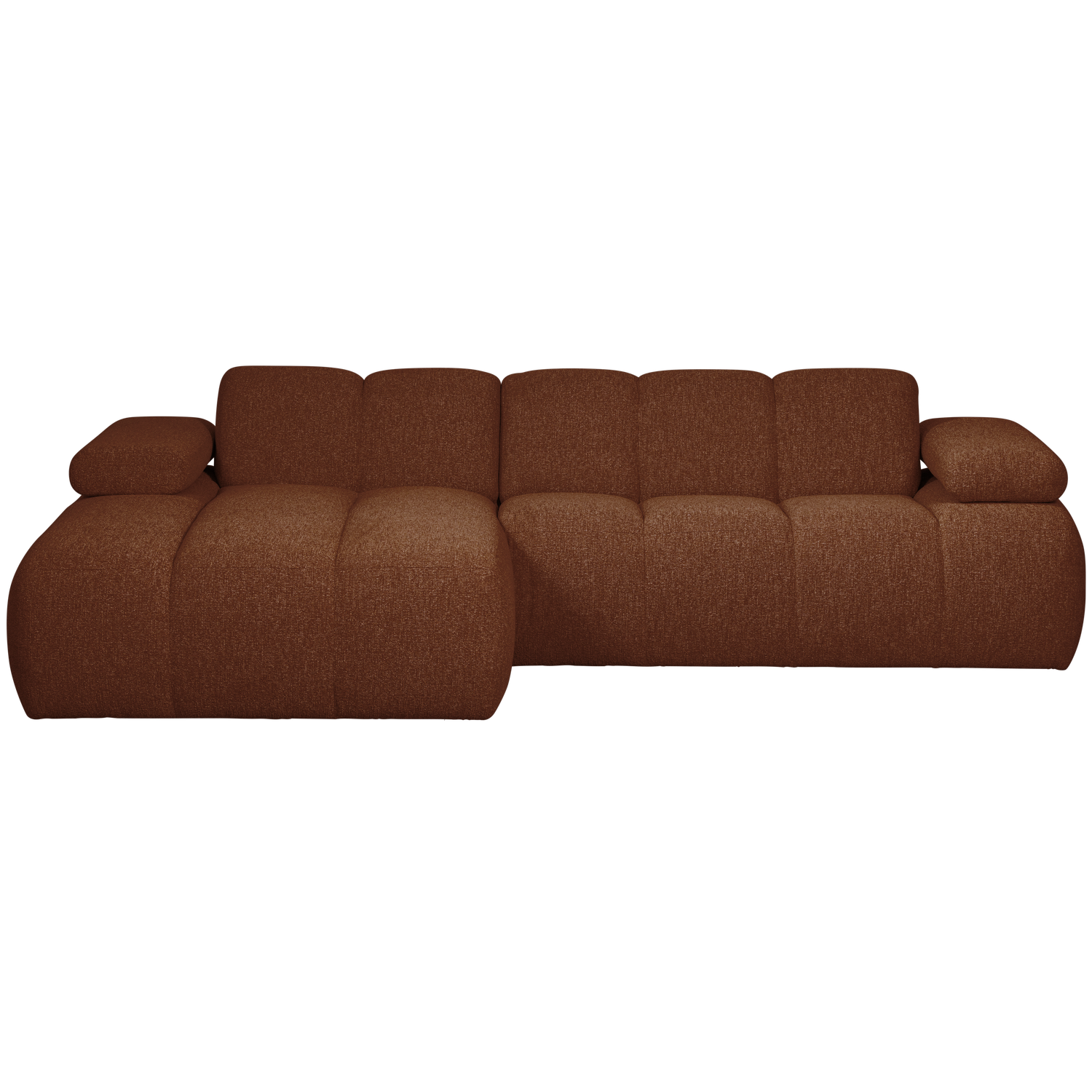 Šezlonginė sofa MOJO dešinėje, rifliuotas audinys, Dark Sand
