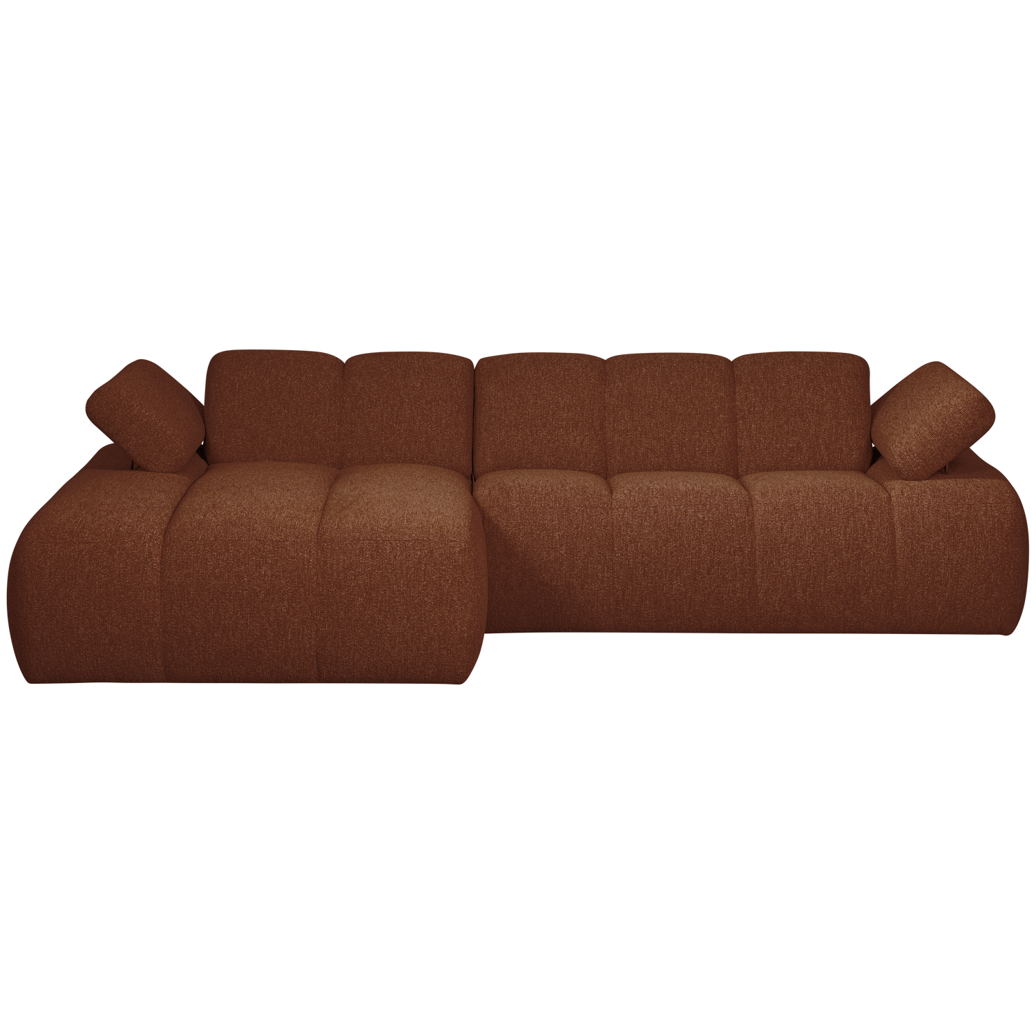Šezlonginė sofa MOJO dešinėje, rifliuotas audinys, Dark Sand
