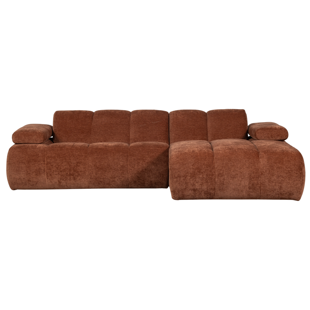 Corner sofa MOJO, bouclé fabric, Brown Melange