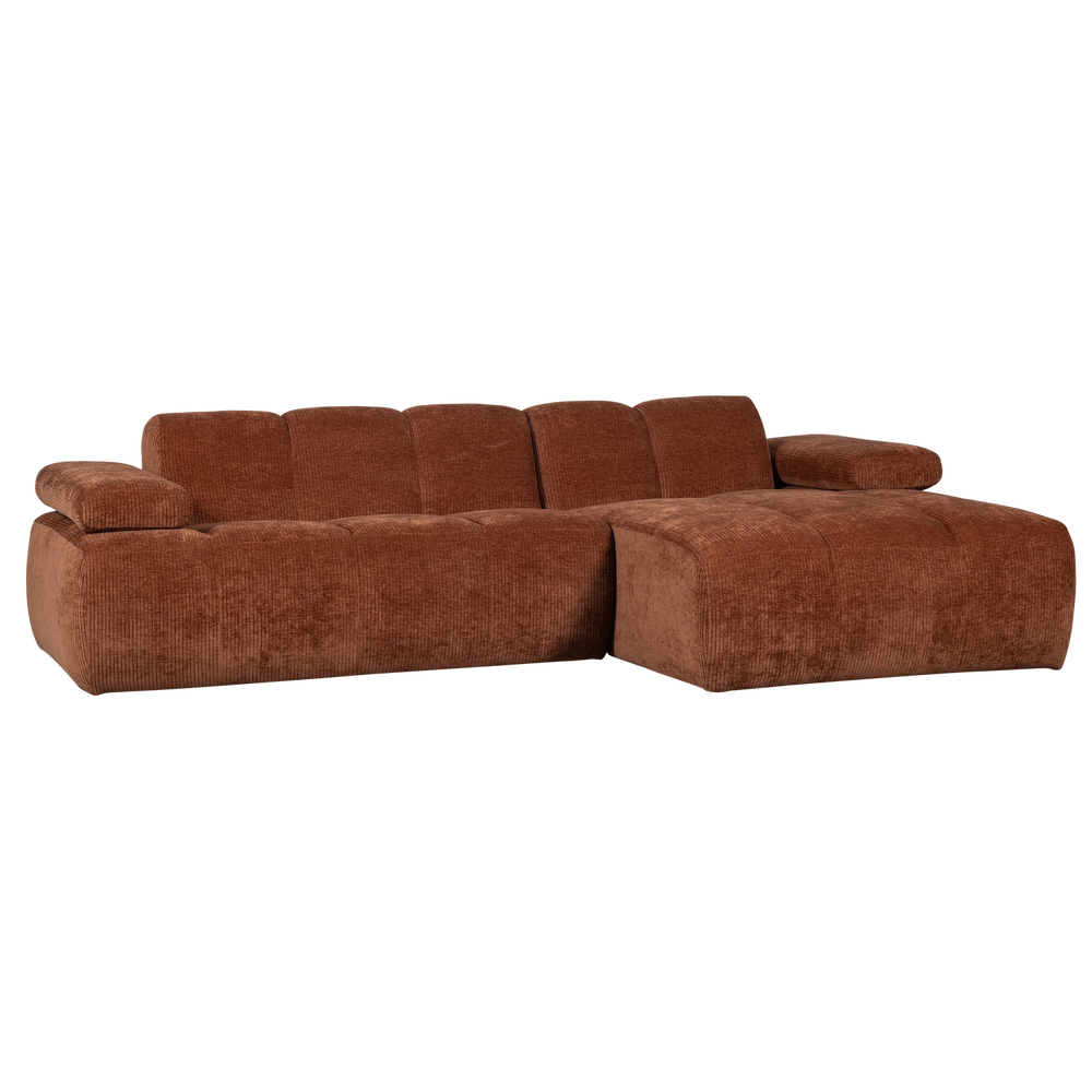 Corner sofa MOJO, bouclé fabric, Brown Melange