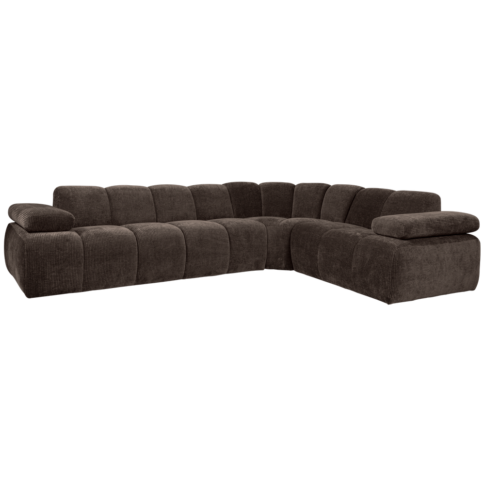 Kampinė sofa MOJO, dešinė, ruda