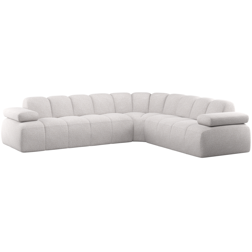 Kampinė sofa MOJO, dešinioji bouclé ecru melanžas