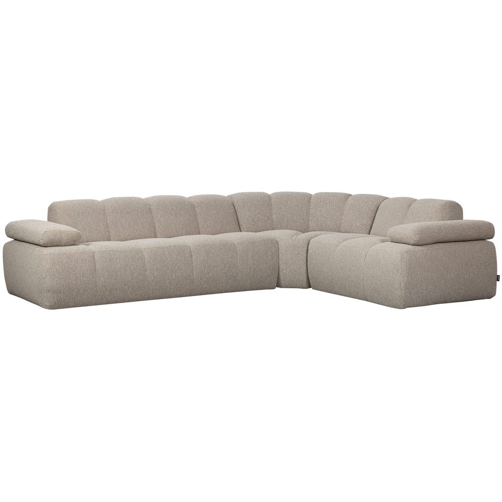 Corner sofa MOJO, right, bouclé, Beige Melange