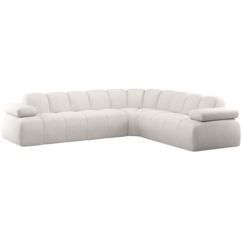 Kampinė sofa MOJO, dešinioji vilnonis ecru