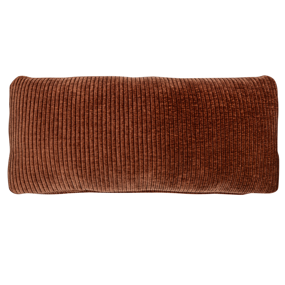 Decorative cushion MOJO, ribbed fabric, brownish grey