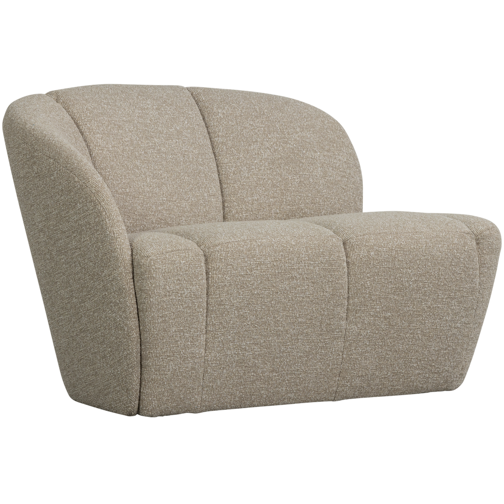 Two-seater element MOJO, armless, bouclé, light sand melange