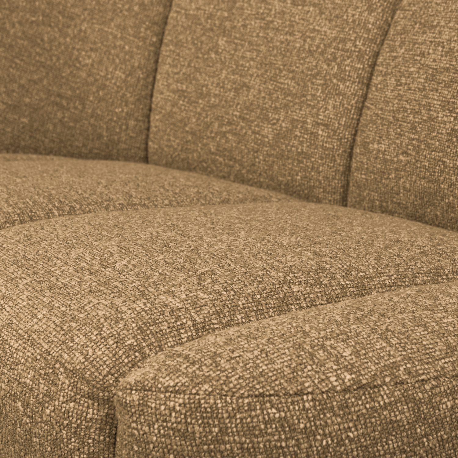 Two-seater MOJO element, no armrests, bouclé, yellow-brown melange