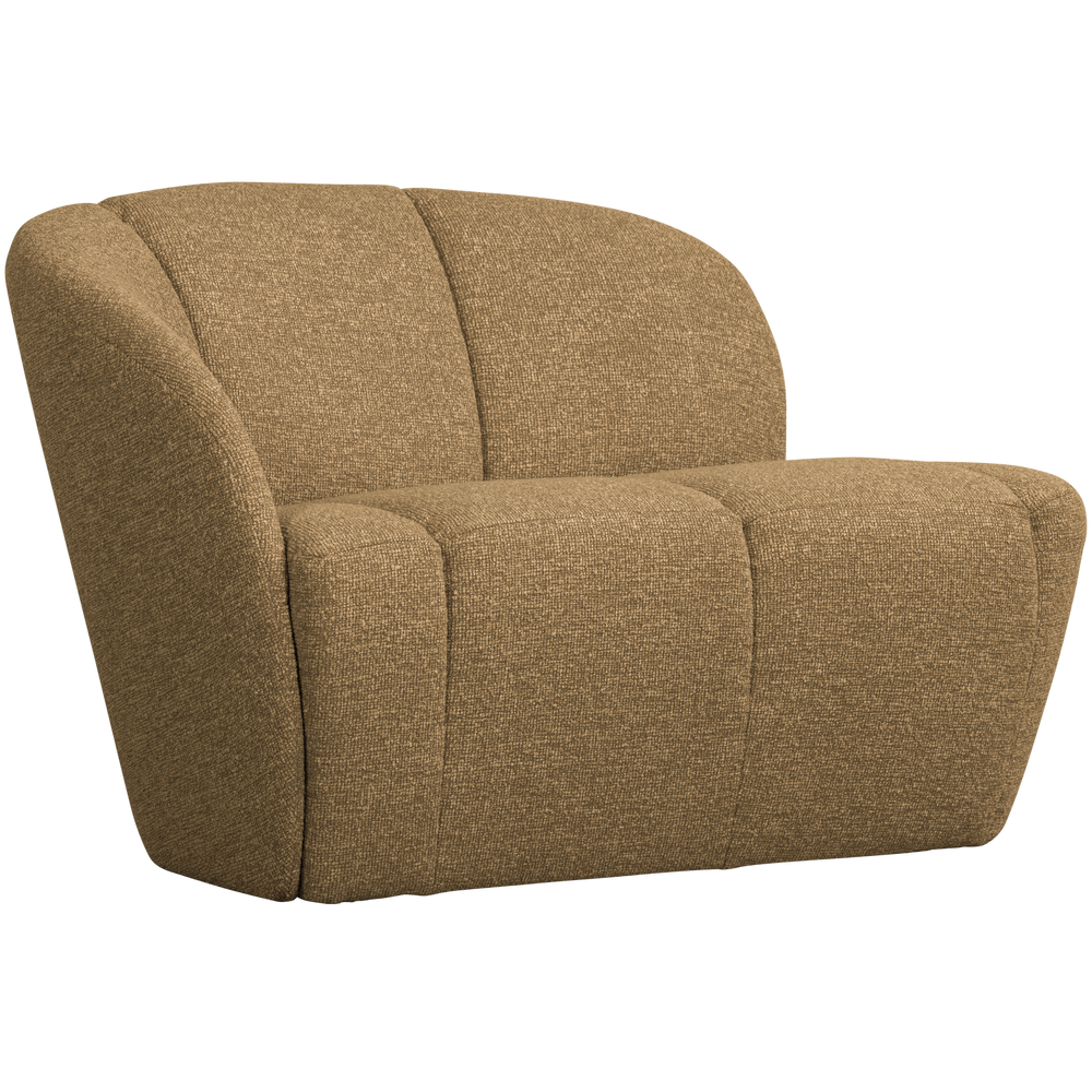Two-seater MOJO element, no armrests, bouclé, yellow-brown melange