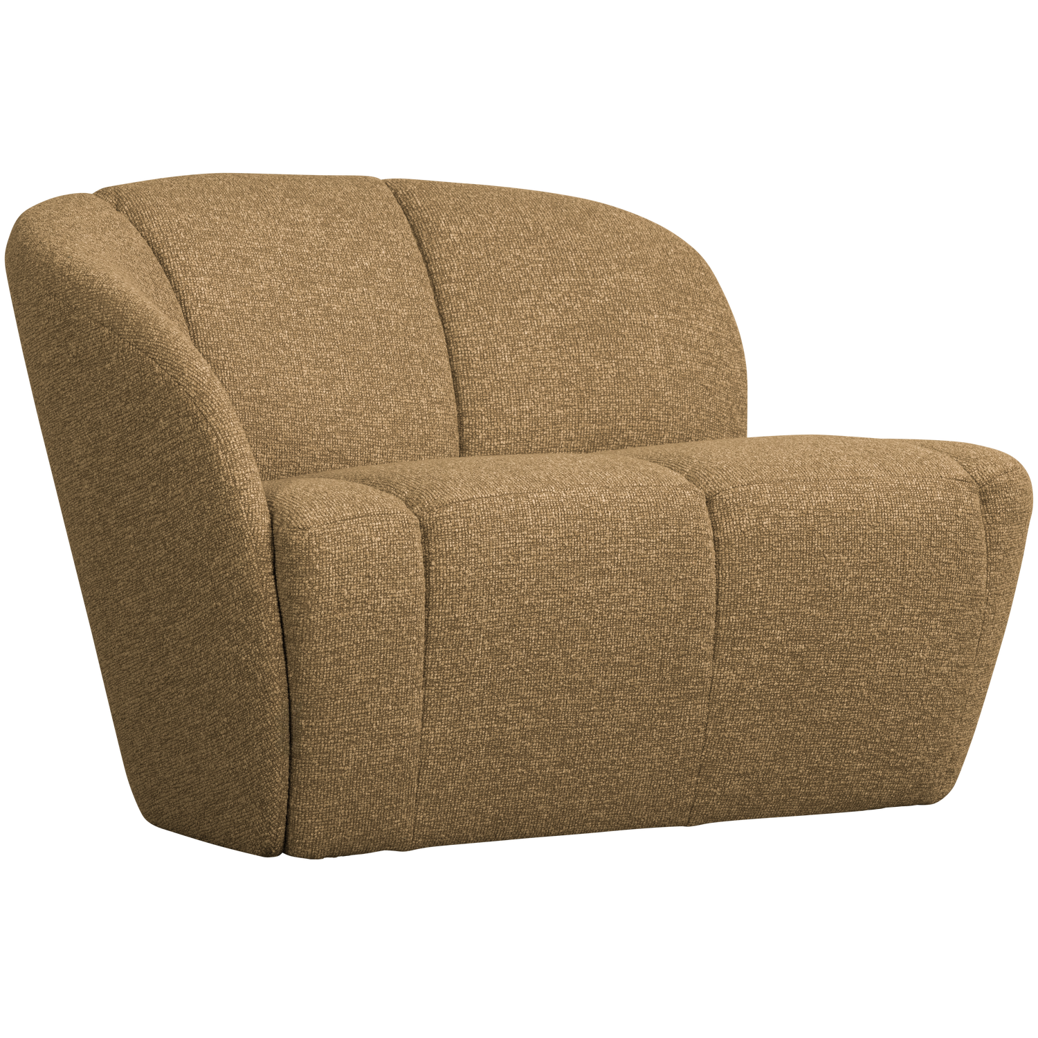Two-seater MOJO element, no armrests, bouclé, yellow-brown melange