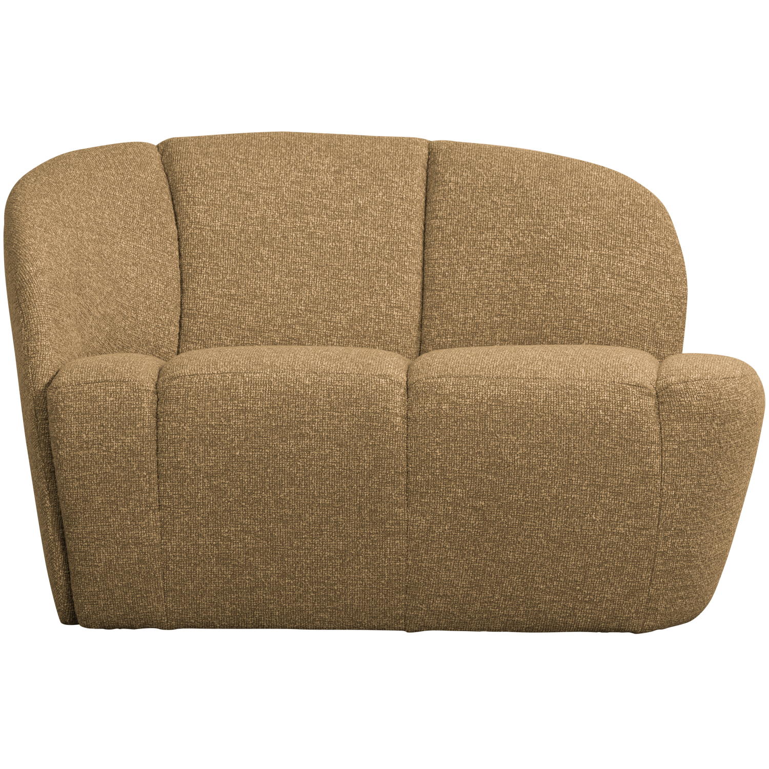 Two-seater MOJO element, no armrests, bouclé, yellow-brown melange