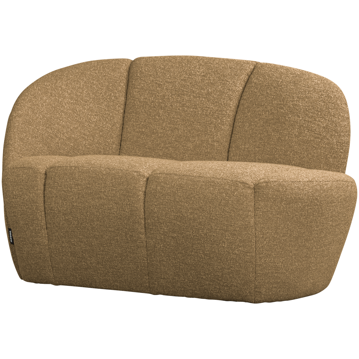 Two-seater MOJO element, no armrests, bouclé, yellow-brown melange