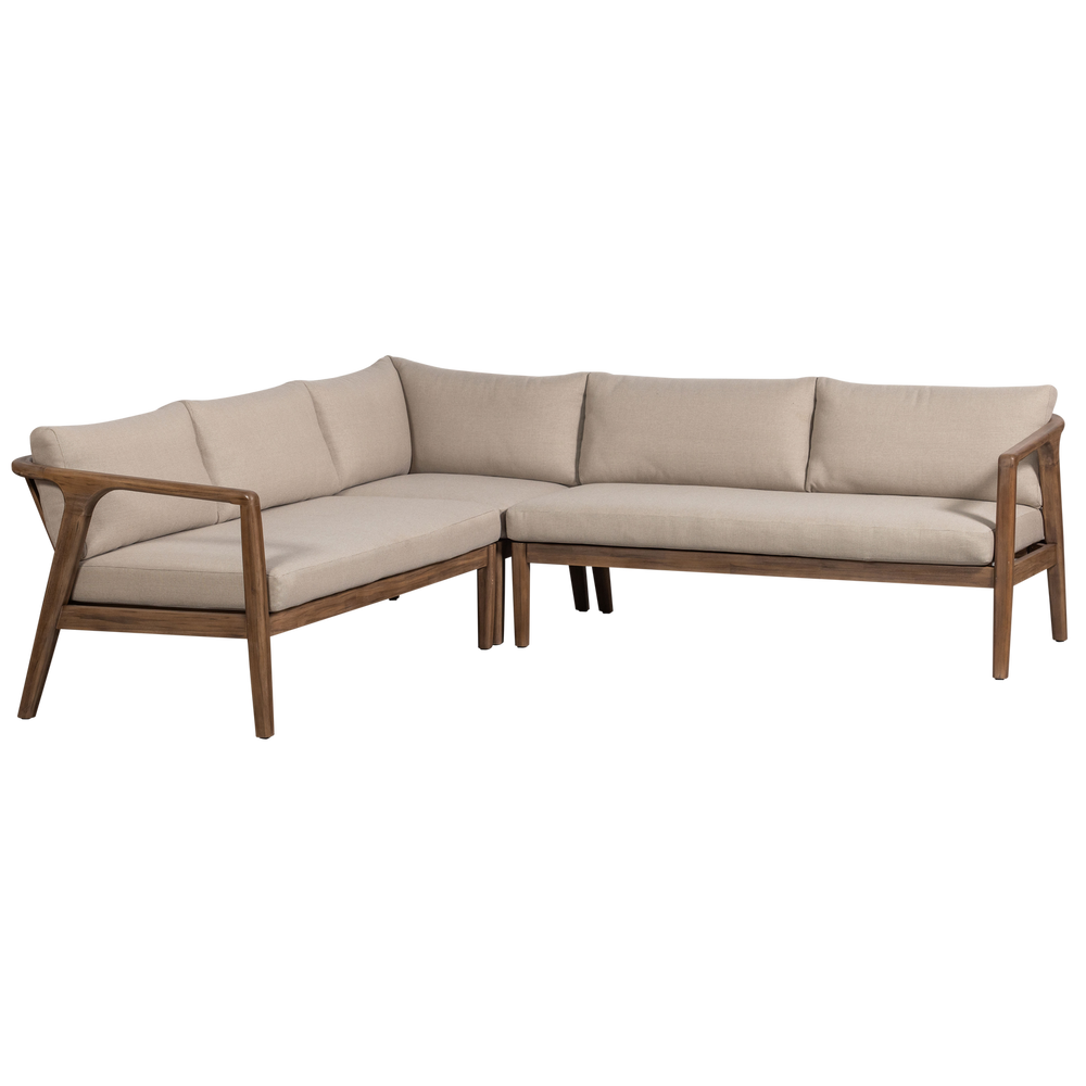 BIAM LOUNGESET GARDEN ACACIA WOOD NATURAL/SAND