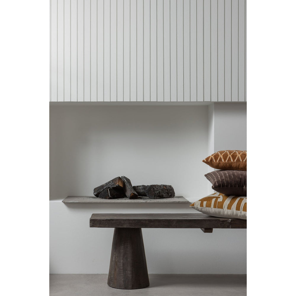 Wooden bench CLYDE, dark brown