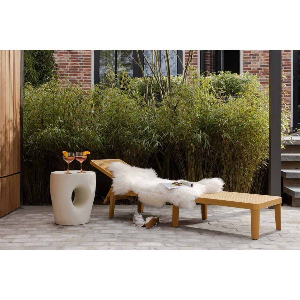 Garden Sun Lounger JINTE, PP plastic, yellow