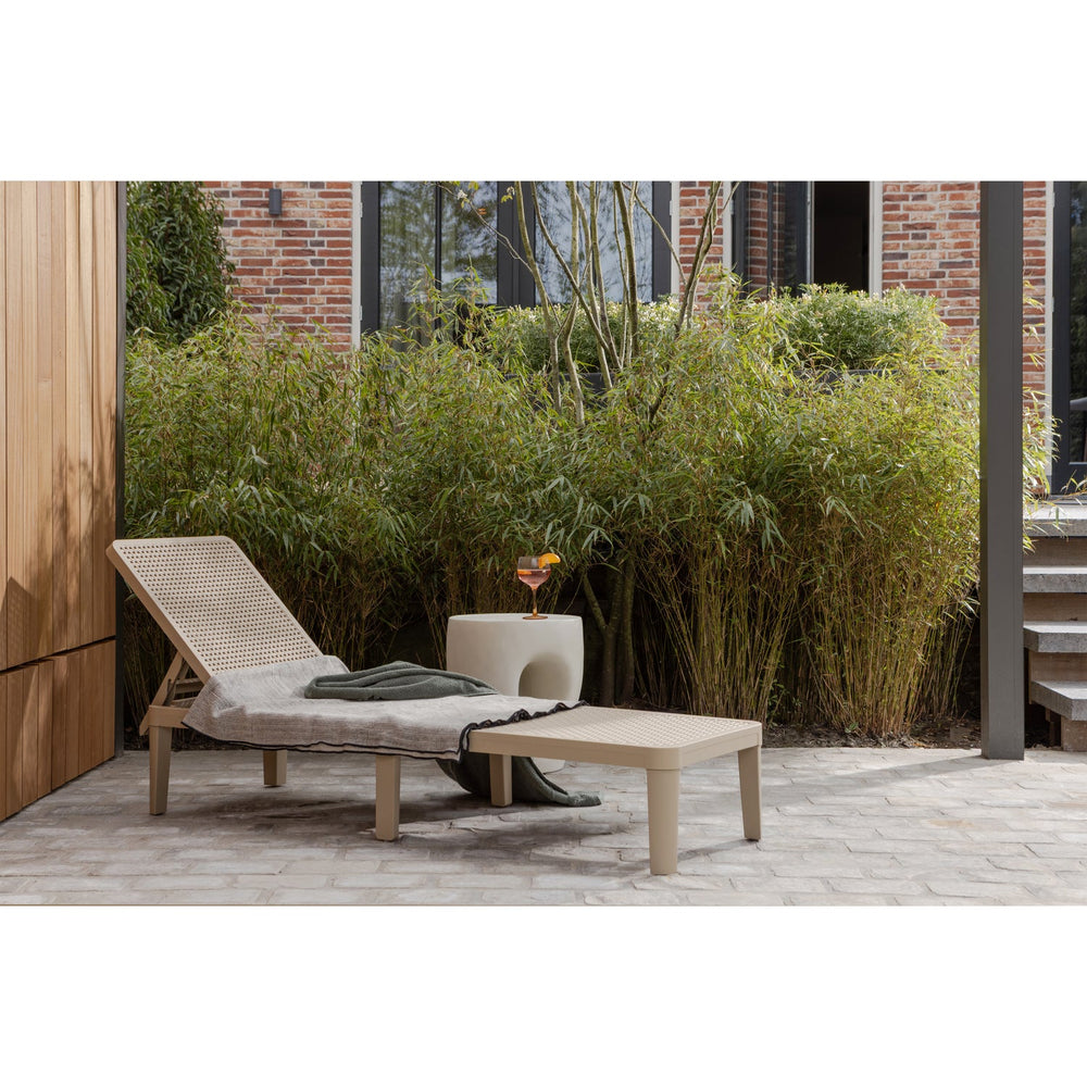Garden Sun Lounger JINTE, PP plastic, sand color