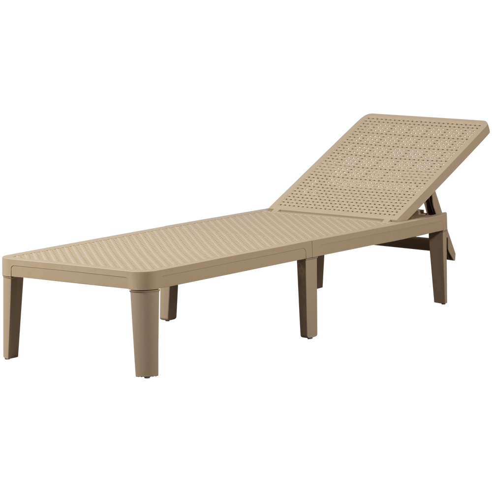 Garden Sun Lounger JINTE, PP plastic, sand color