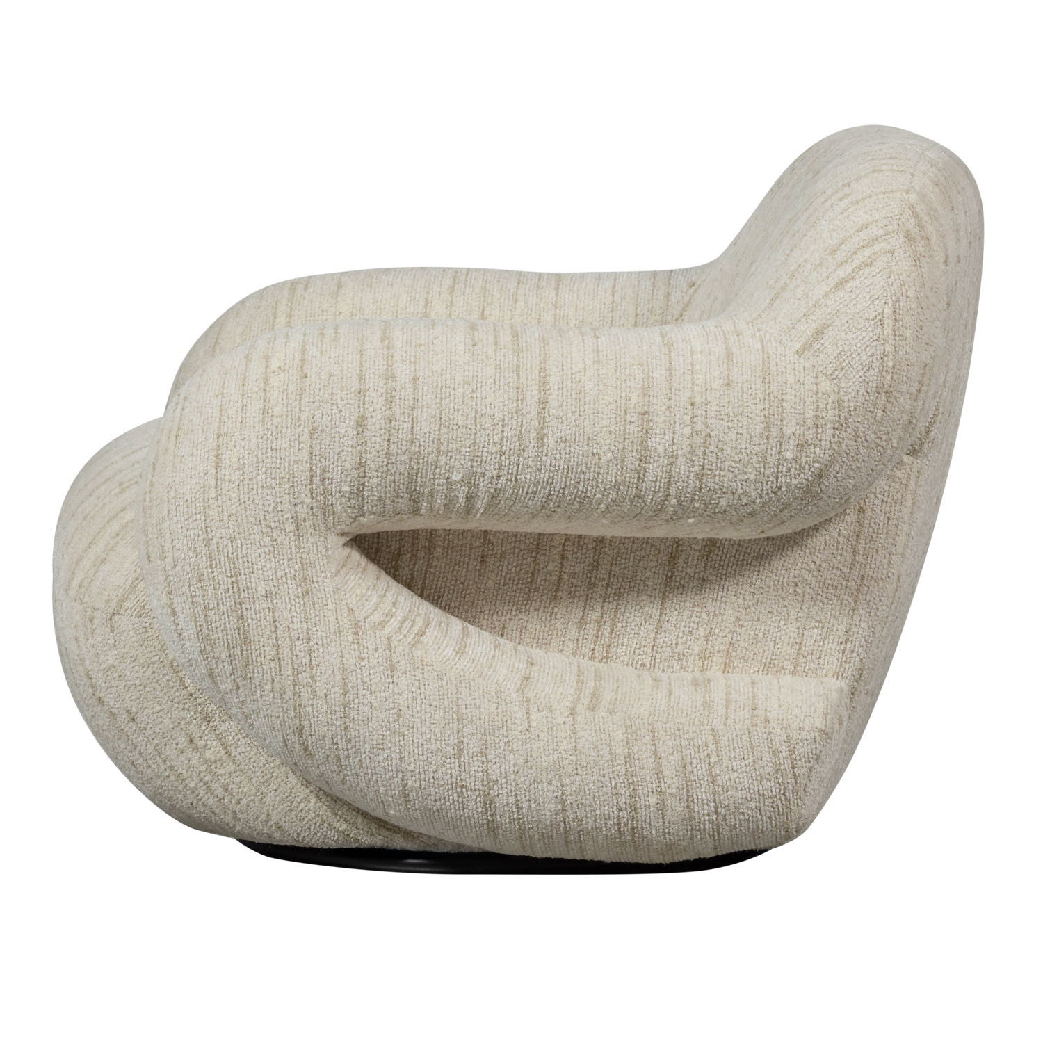 Fotelis FOLKE, šenilė natūrali melanžas