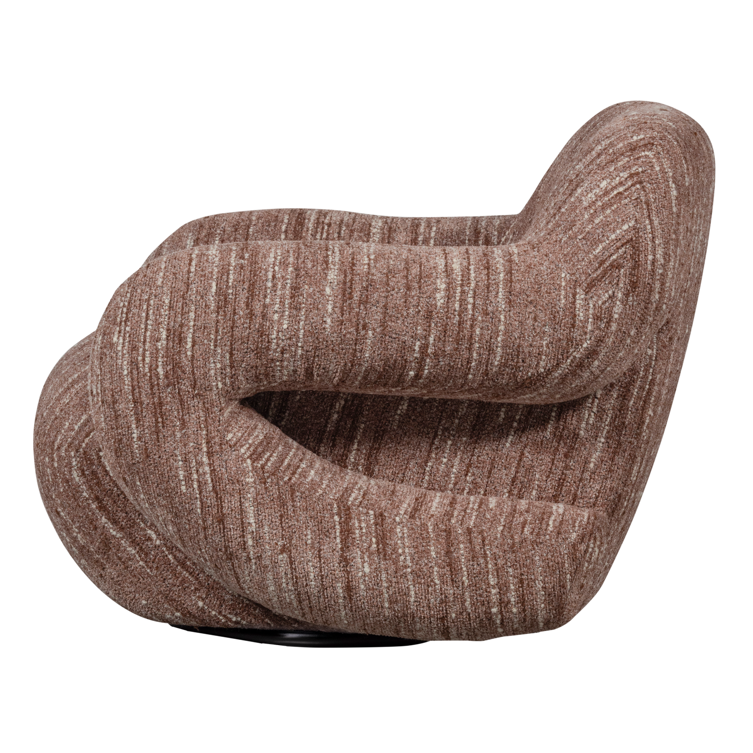 Fotelis FOLKE, šenilė sena rožė melanžas