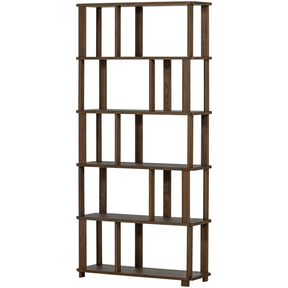 Knygų lentyna RISS, ąžuolas, natūrali