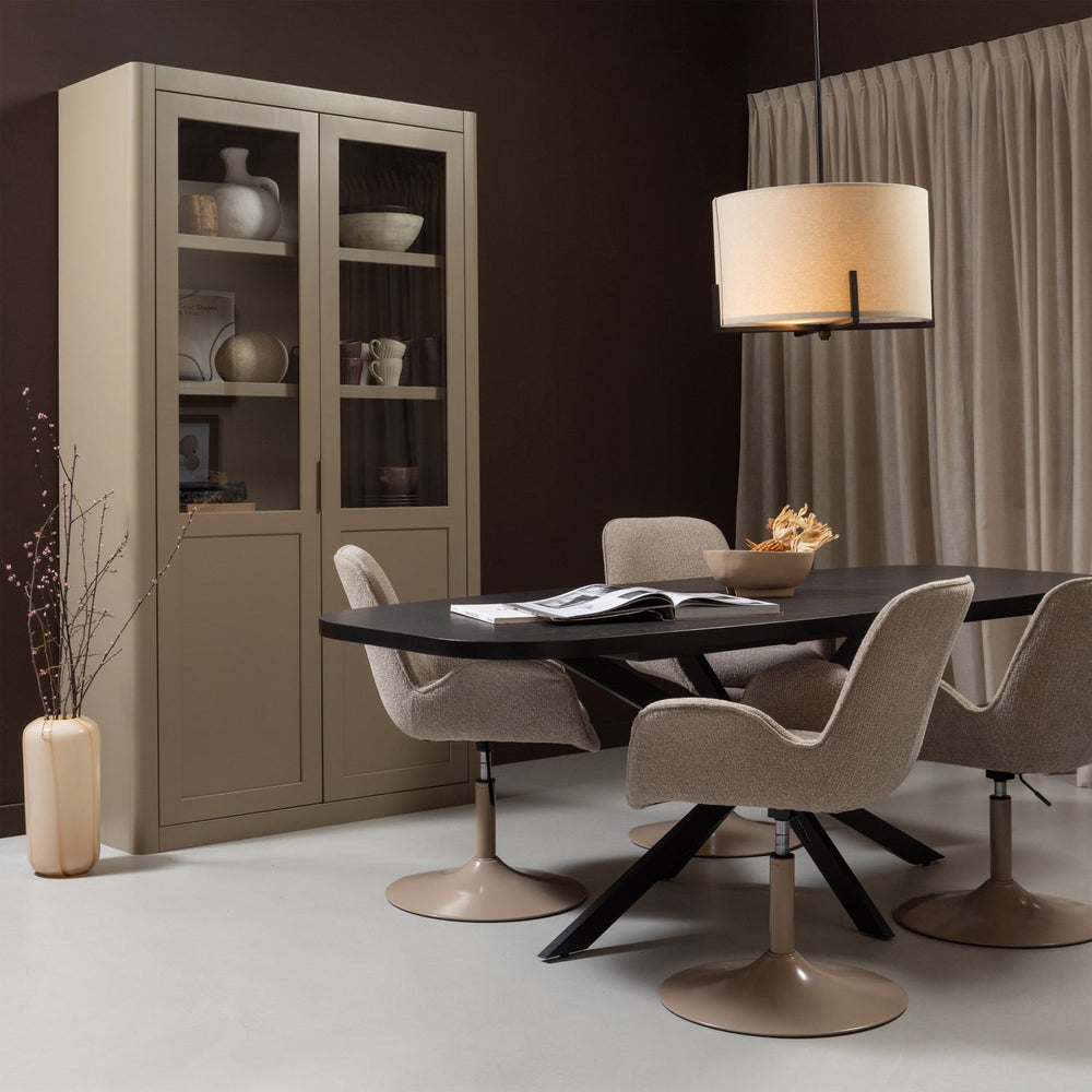 Stalas ARROS, juodas MDF 180–220x90