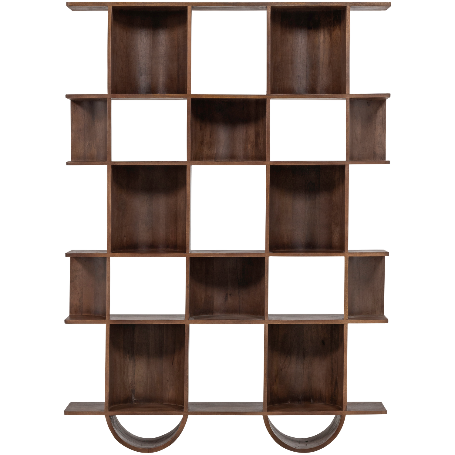 Knygų lentyna SINNE, mango mediena, riešuto spalva