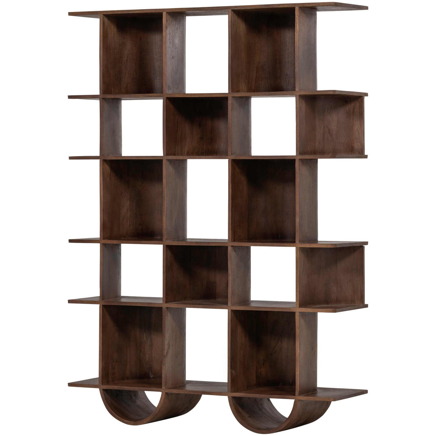 Knygų lentyna SINNE, mango mediena, riešuto spalva