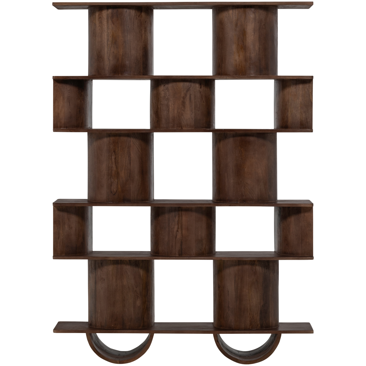 Knygų lentyna SINNE, mango mediena, riešuto spalva