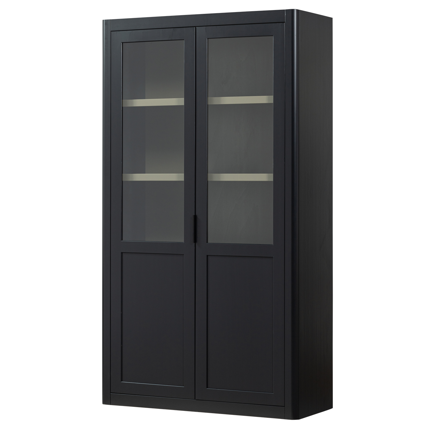 GUNNAR SHOWCABINET PINE MATTE BLACK/MUD [fsc]