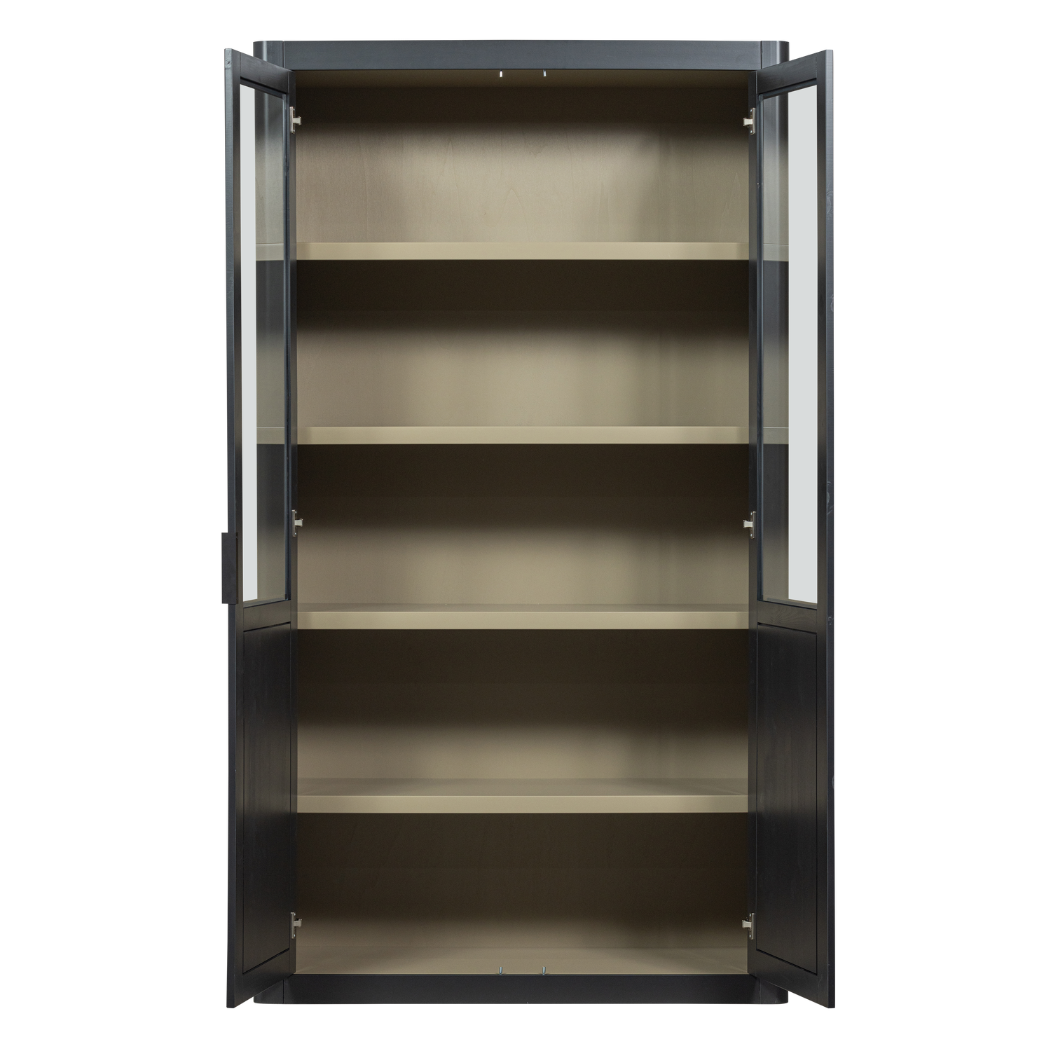 GUNNAR SHOWCABINET PINE MATTE BLACK/MUD [fsc]