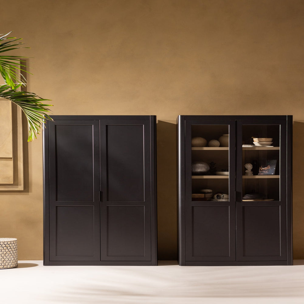 GUNNAR STORAGE CABINET PINE MATTE BLACK/MUD [fsc]
